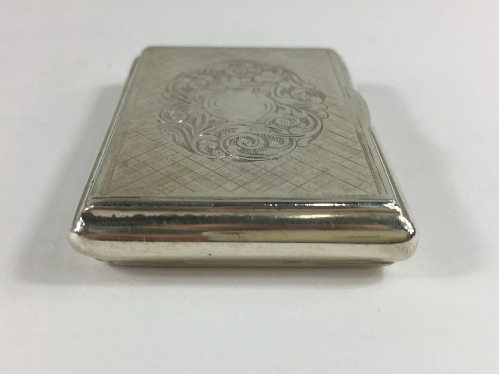 Antique 1844 Victorian Edward Smith Solid Silver Snuff Box Gilt Interior 48.2g