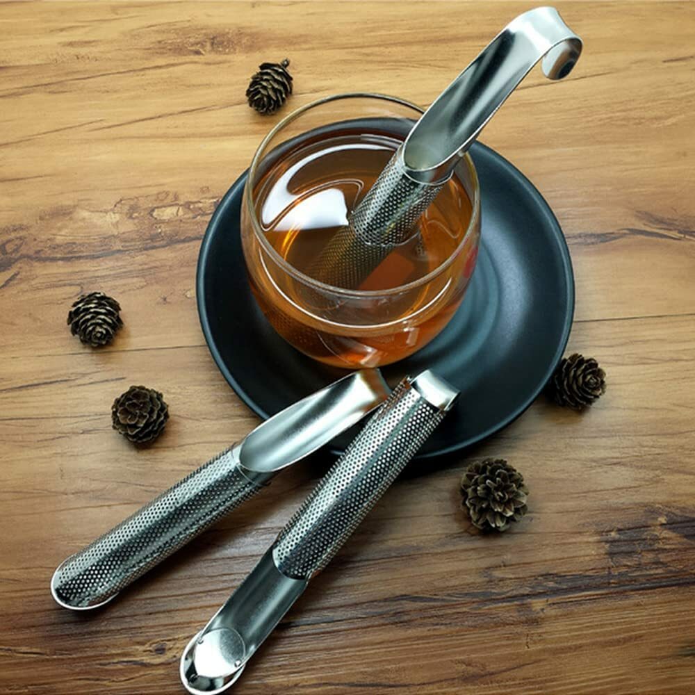 Stainless Steel Tea Infuser Strainer Obsterm Steeper Tea Diffuser w/ Hook Hanger