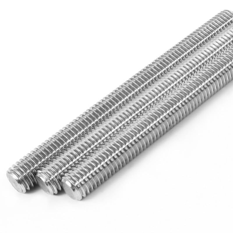 Stainless Steel 1/4"-28 Thread Fully Threaded Rod 12" Length Long Threaded Sc...