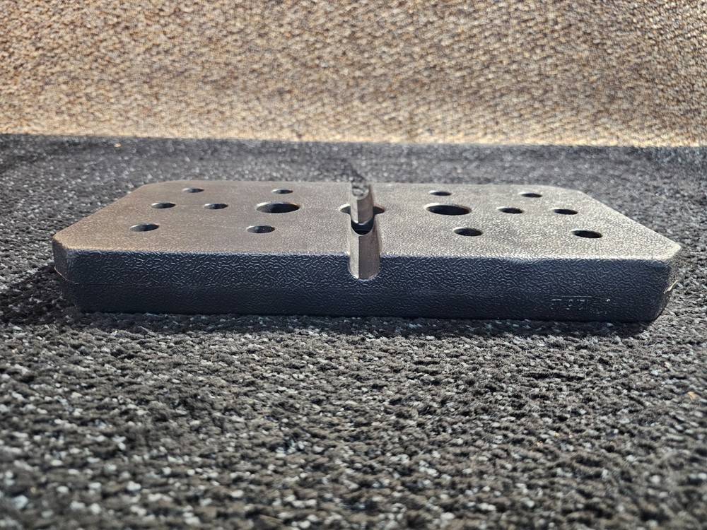 Vinyl Rectangle Weight Plate 12 LBS 15" L x 7.5" Stackable, Black