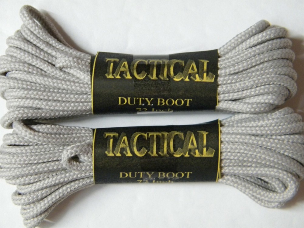 2 pair pack- Durable Polyester, Narrow 2mm thick, Tactical Boot Laces