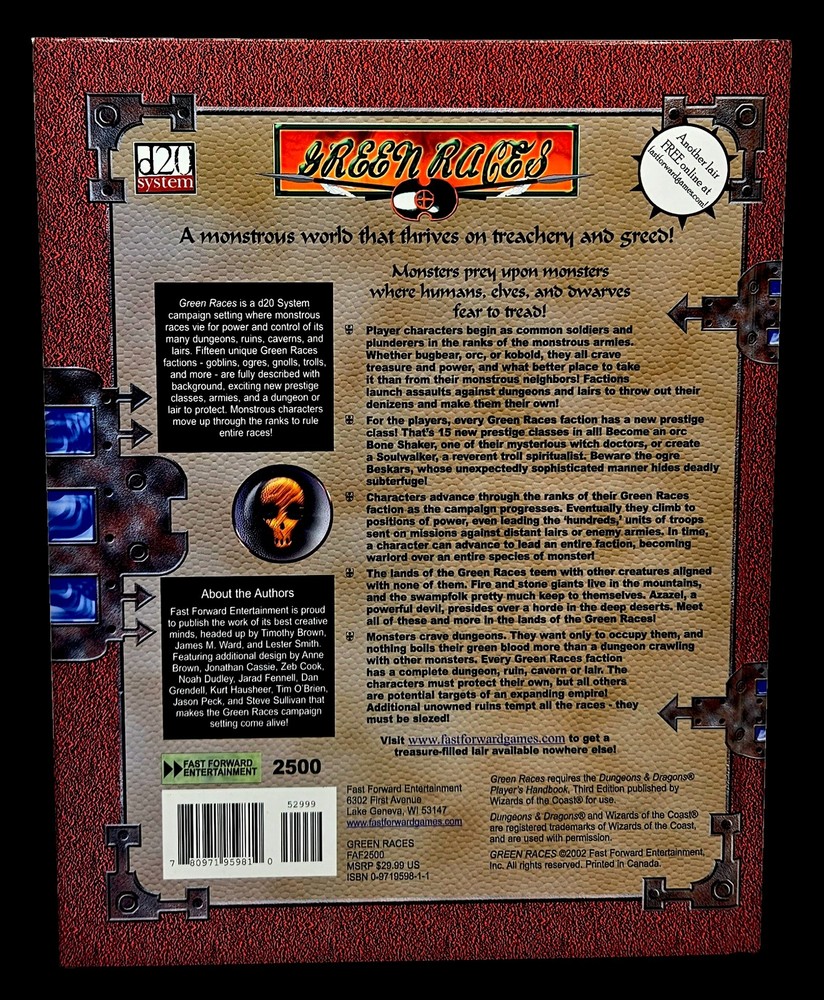 Green Races: A Monstrous Campaign Setting (D20 System)