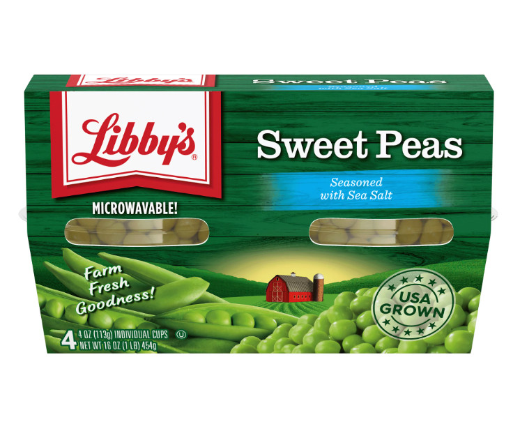(4 Count) Libby's Sweet Peas, 4 oz Cups