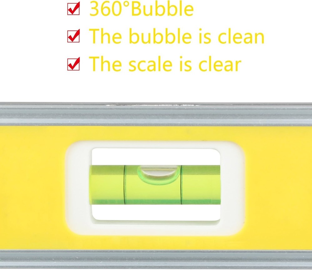 Shock Resistant 9-Inch Magnetic Box Level - Ideal for Home & Decor Projects