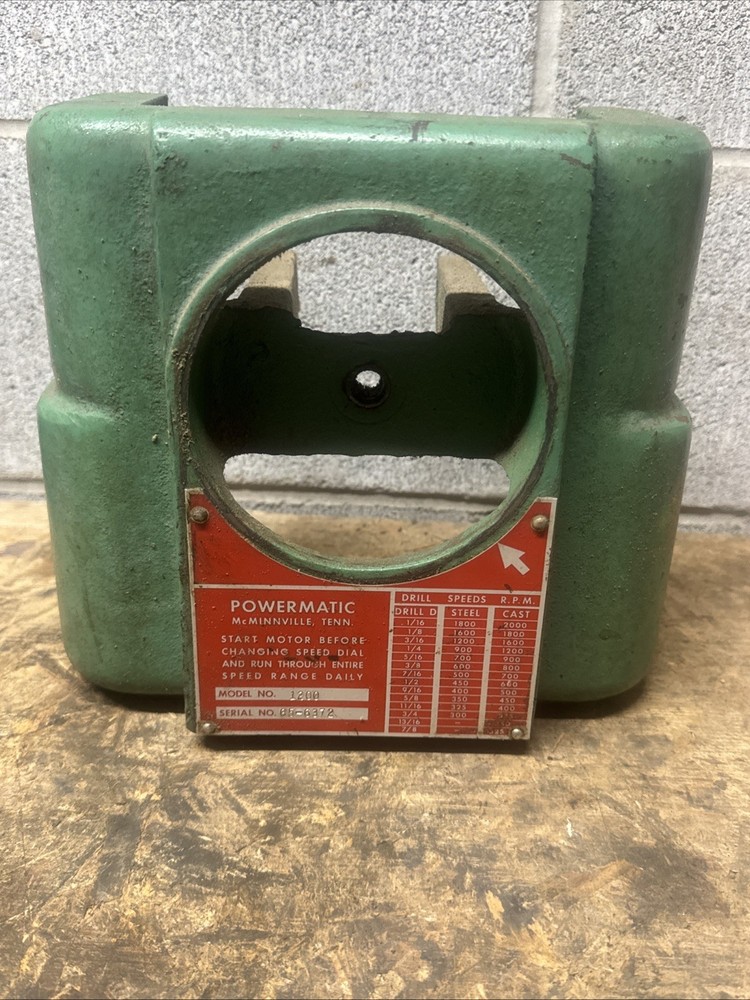 Powermatic 1200 20” Drill Press Variable Speed Control Casting With Badge