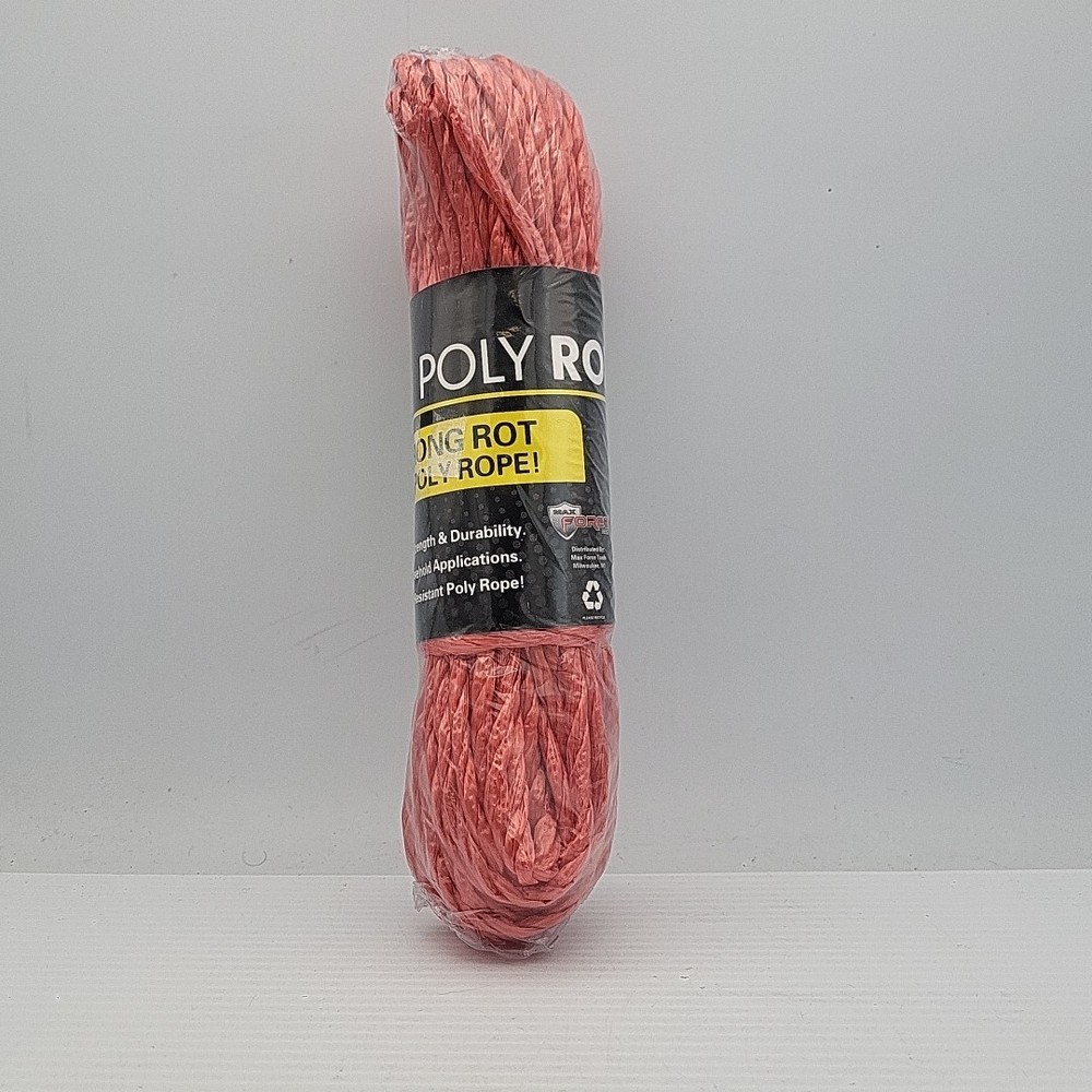 Poly Rope Braided Red 72Ft
