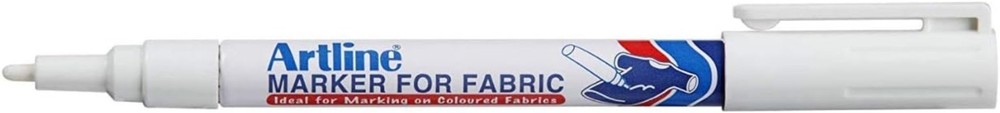 Artline White Fabric Marker - Washable, Durable, Chisel Point for Fabrics