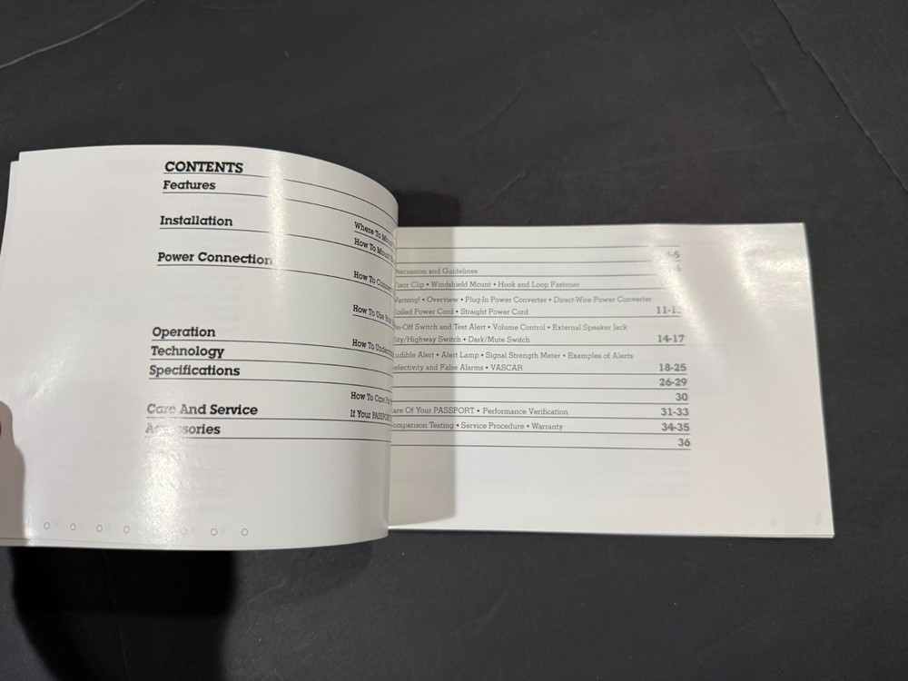 Passport Radar Receiver Instructions