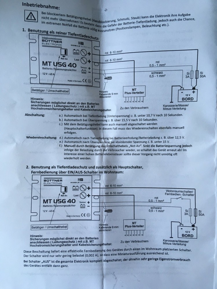 Battery/Voltage controller MT USG 40