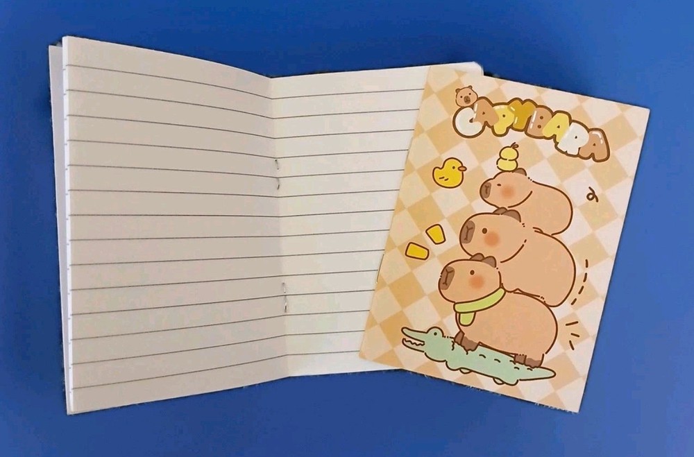 New Cute Capybara Kawaii Mini Lined Notebooks (2)