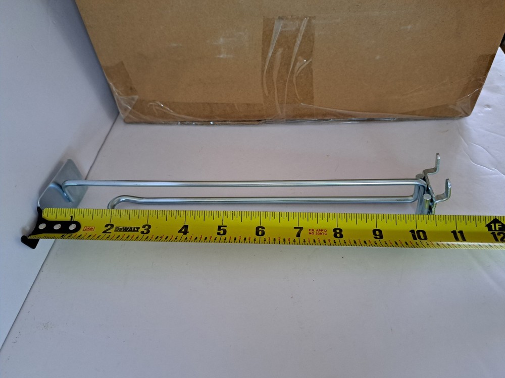 (50 Pk) Peg Hook Scanner With Loop Hanger 8" Galvanized For Peg Board & Slatwall