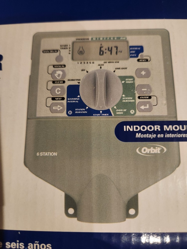 Orbit WaterMaster 6 Station Dual Program Sprinkler Timer Model 57196 - New