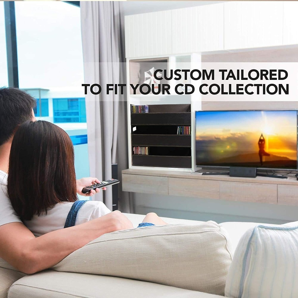 CD Storage Box Rack Holder Stacking Tray Shelf DVD Disk Case Space Organizer New