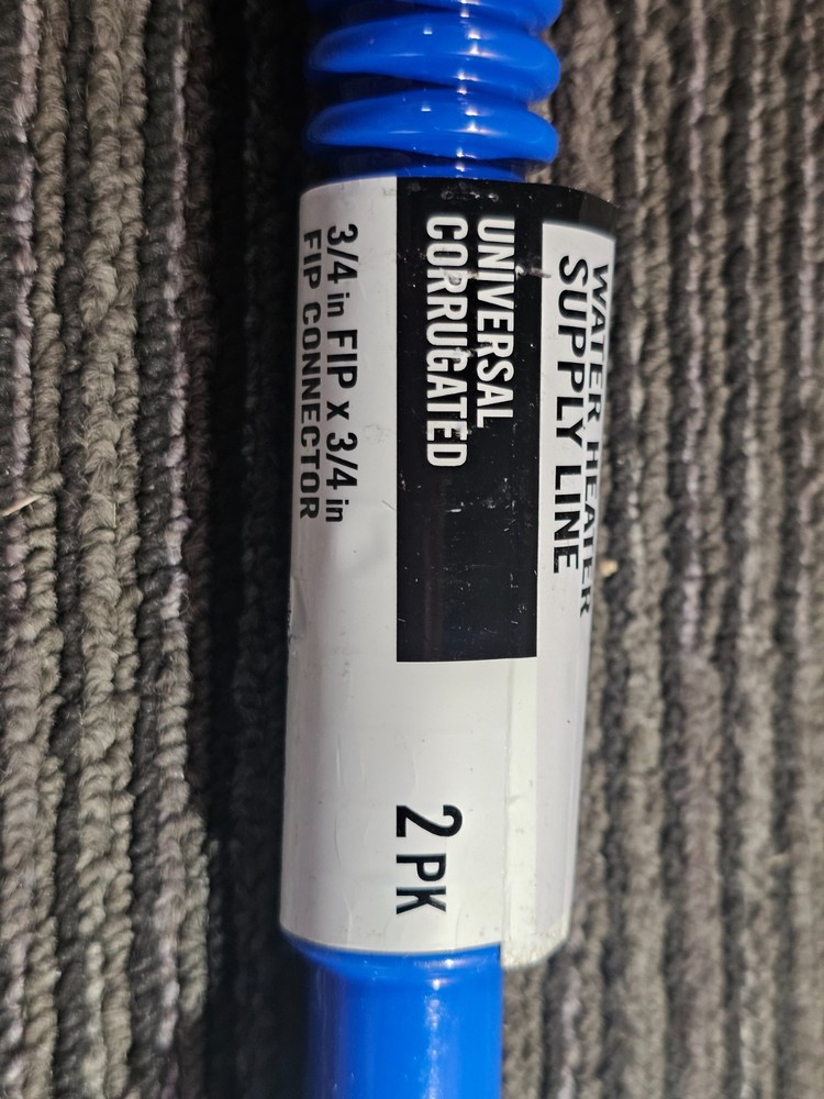 (QTY 2)Everbilt 1003 421 153 3/4"x3/4"x24" Water Heater Connector Corrugated