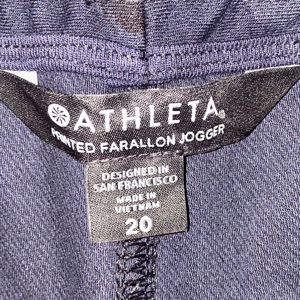 Athleta Printed Farallon Jogger Pant Women's Plus 20 Blue Camo Pull On