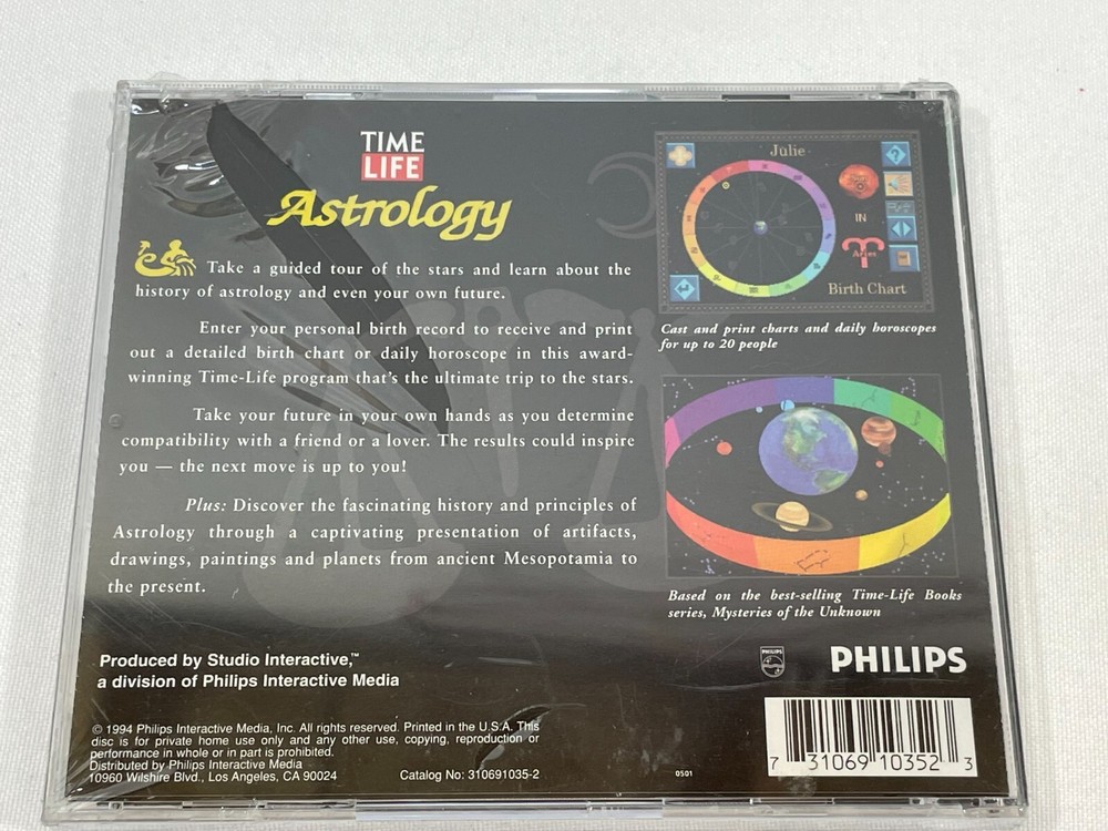 Vintage 1994 Time Life Astrology MAC CD-ROM Software Game