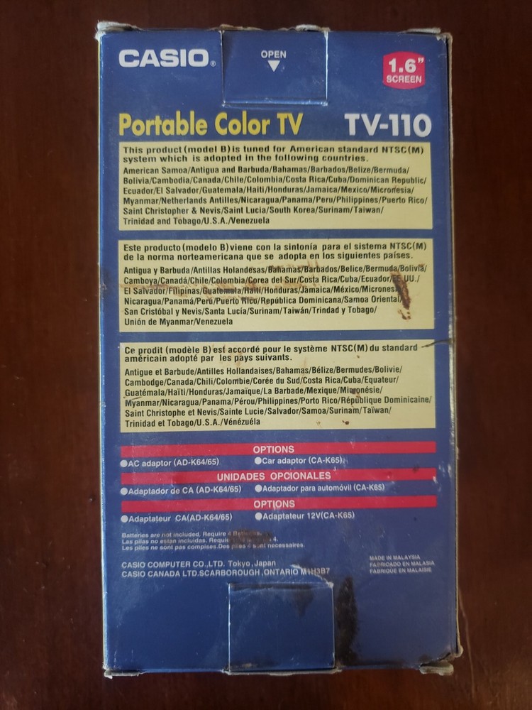 Casio Portable Color Tv