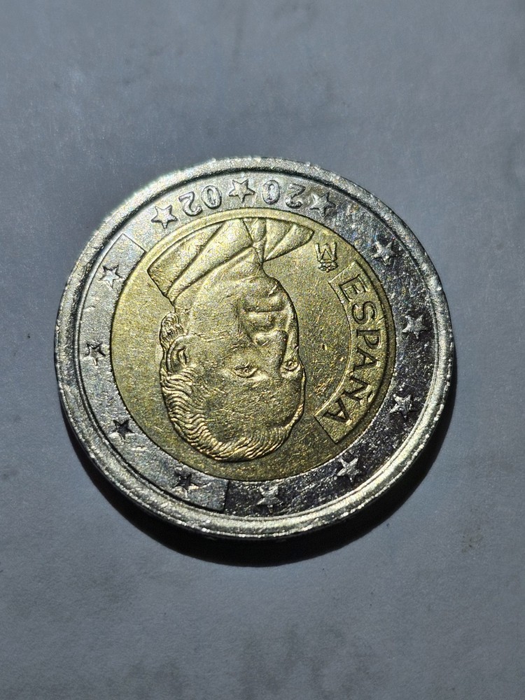 2002 SPAIN 2EURO Coin Errors For Collectors