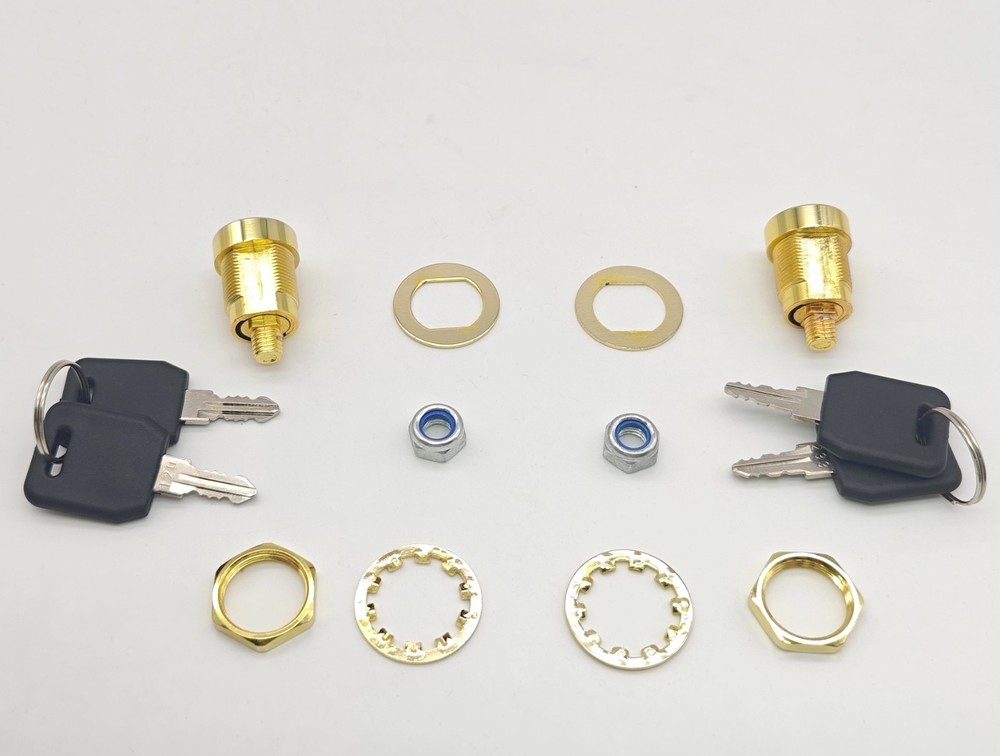 Armstrong Replacement Locks for Stack-On Safes (2-Pack), Brass Finish