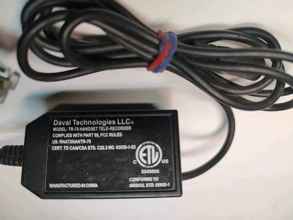DAV-TR-70 Telephone Handset Recording Control Device
