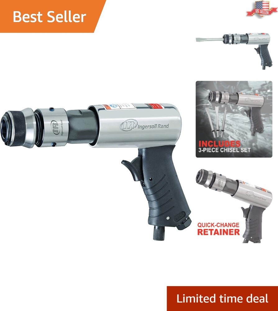 High-Performance Effortless Quick-Change Air Hammer - 3-Piece Chisel Set