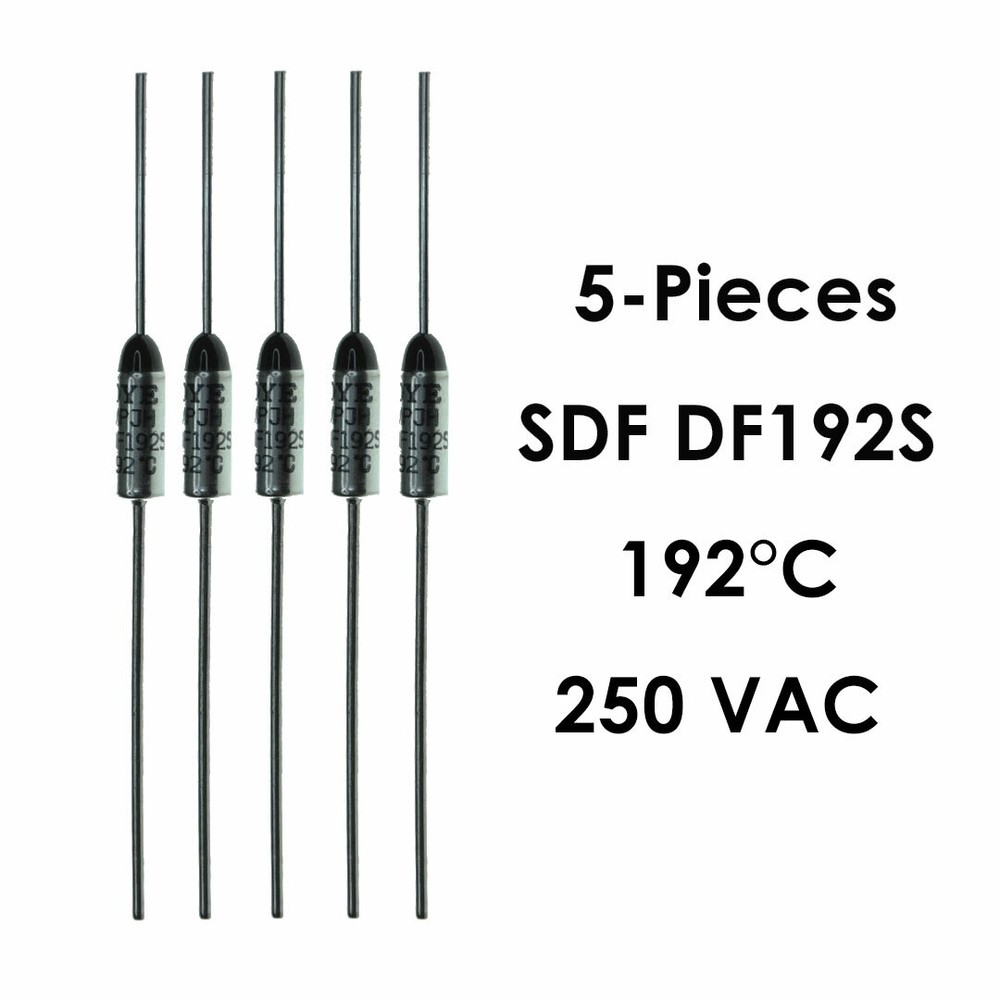 5 Pcs CANTHERM SDF DF192S THERMAL FUSE - FUNCTIONING TEMP: 192 DEGREE