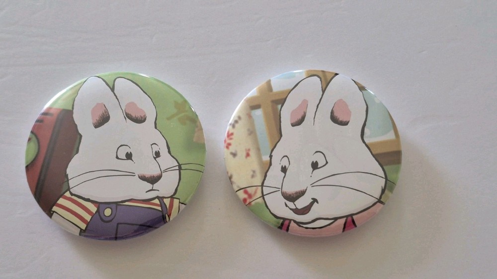 Lot 2 New Nickelodeon Max and Ruby Button Pin Pins #78