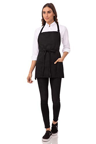 Unisex Three Pocket Apron Black, 2 Pack