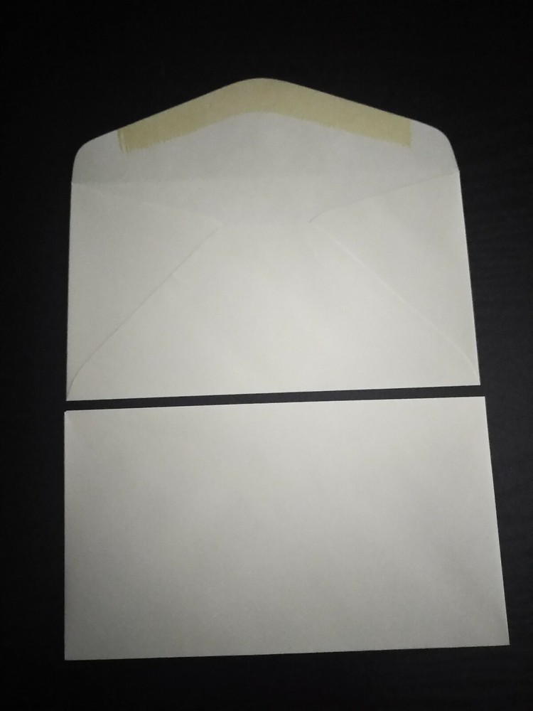 #6 - 3/4 Gummed Closure regular sub 24 white wove Envelope 80/Pack