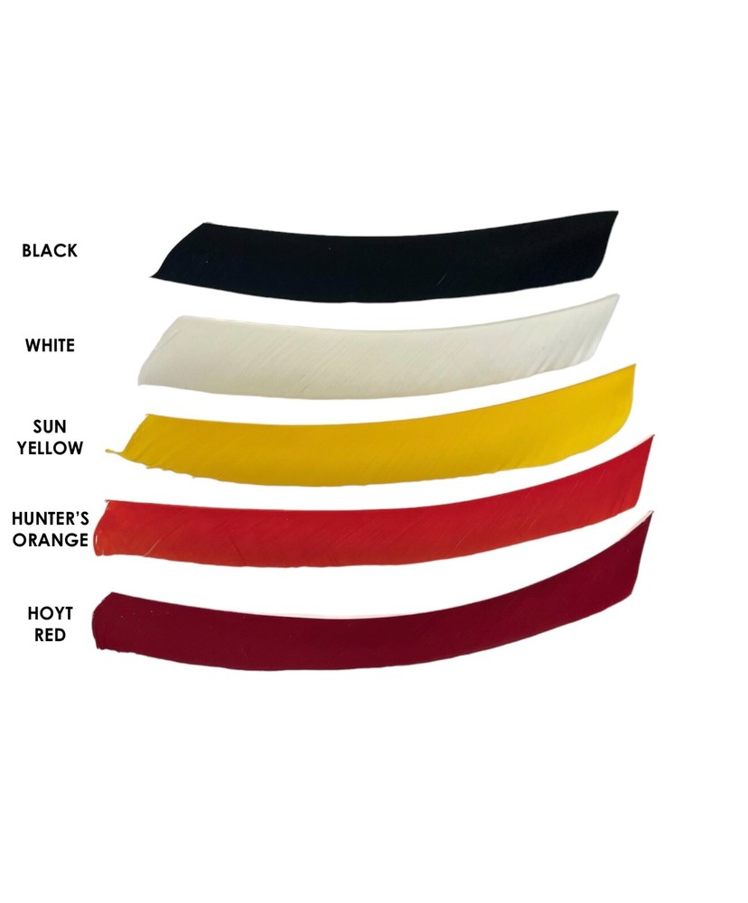 Ozark Full Length Left Wing or Right Wing Solid Feathers - 1 Dozen