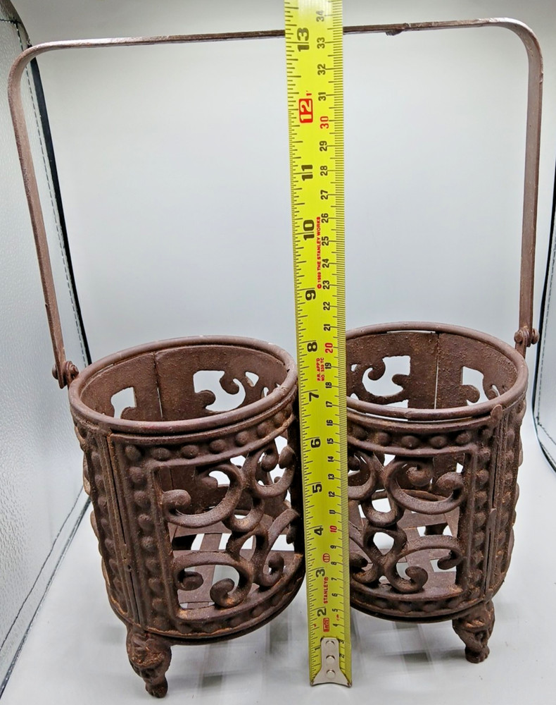 Cast Iron Two Bottles Holder