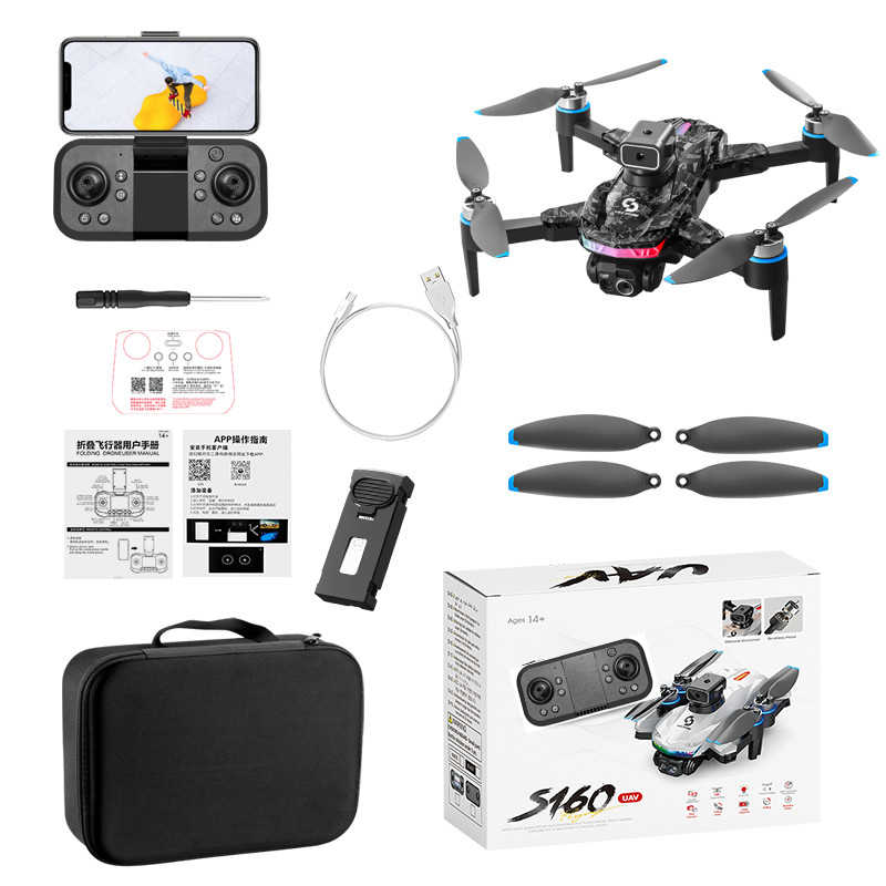 Drone WIFI FPV 4K Dual Camera Obstacle Avoidance Remote Control without Screen