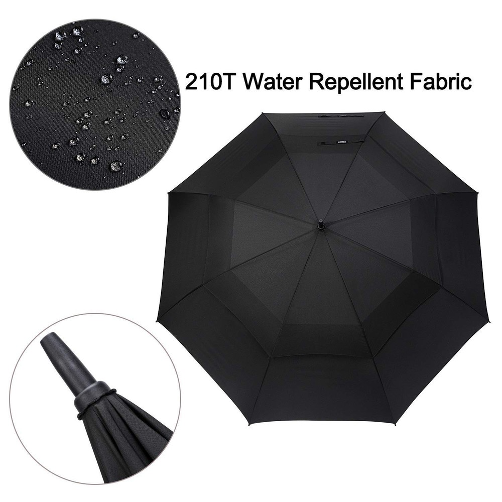 72 Inch Huge Golf Umbrella Windproof Large Umbrella Automatic Open With Doubl...