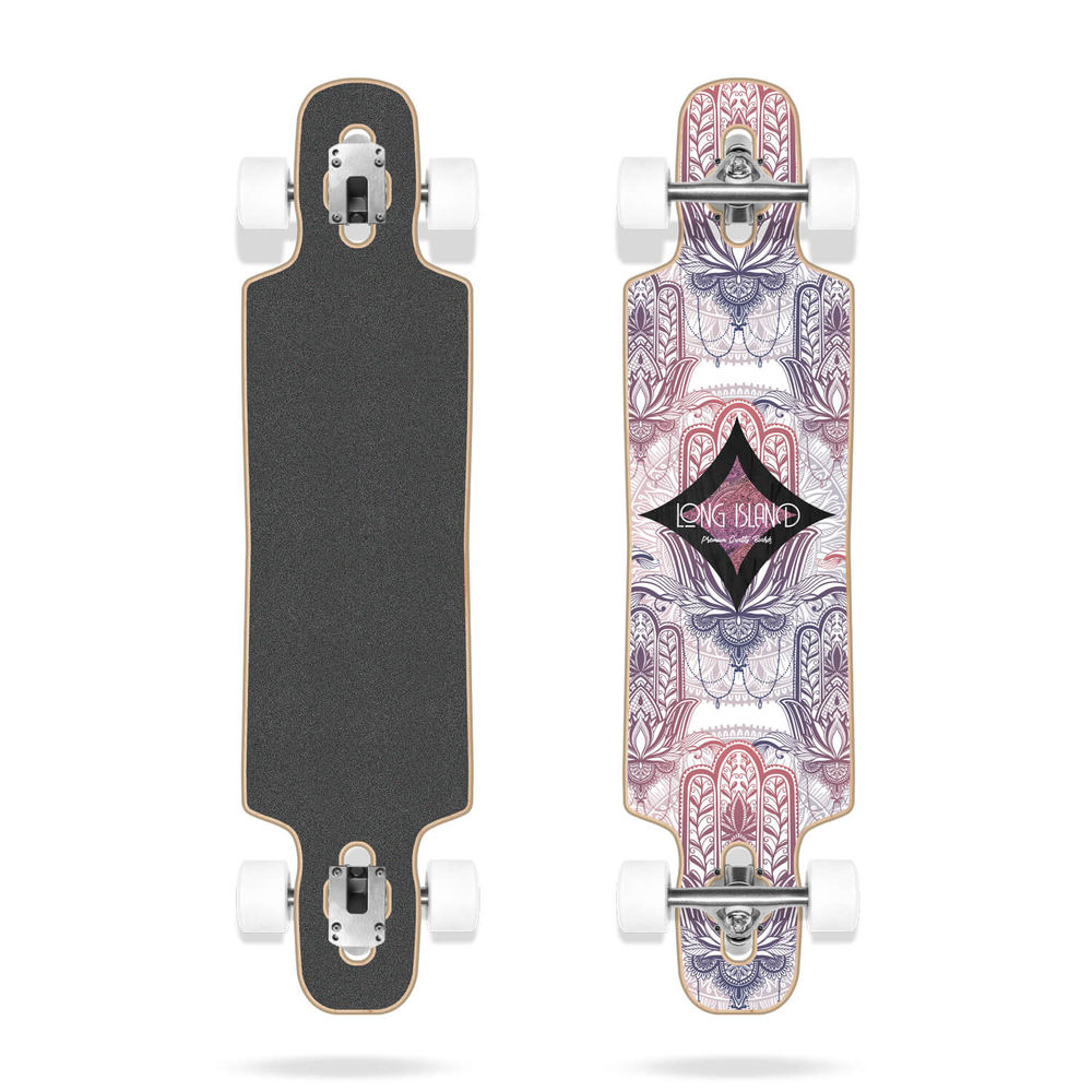 Long Island Longboards 36.5" Karma Essential Hamsa Hand Drop Through Complete