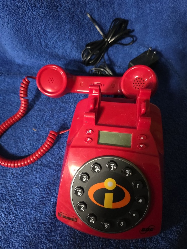 The Red Incredible Push Button Phone By DISNEY