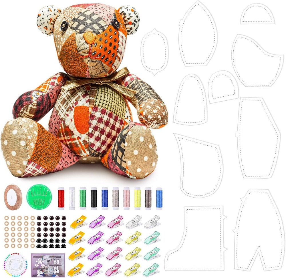 15 Inch Memory Bear Template Ruler Sewing Tools Set Acrylic Quilting...