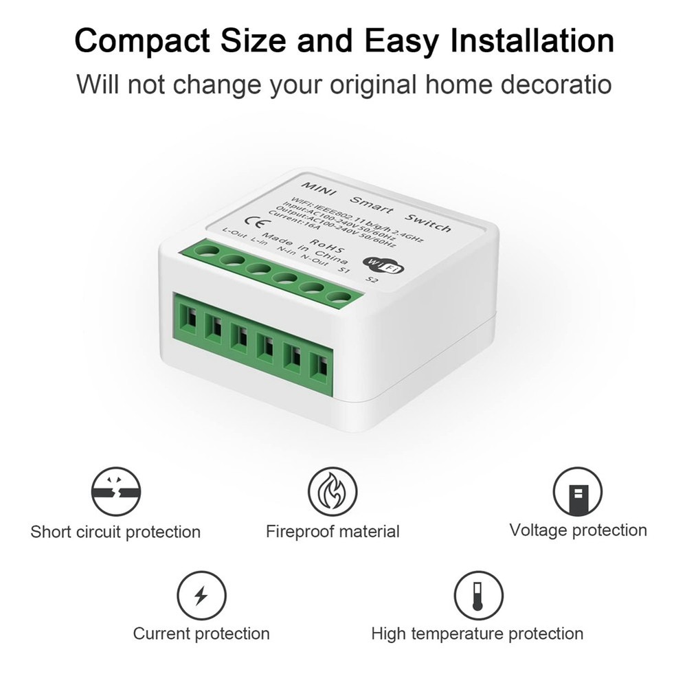 4 WiFi Light Switch, APP Remote Control, Voice Control, DIY-,6770