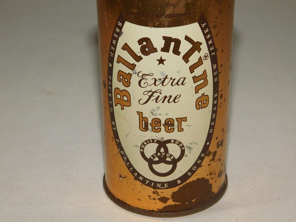 VINTAGE BALLANTINE EXTRA FINE BEER CAN 12 FLUID OZ OPENED ON BOTTOM *EMPTY*