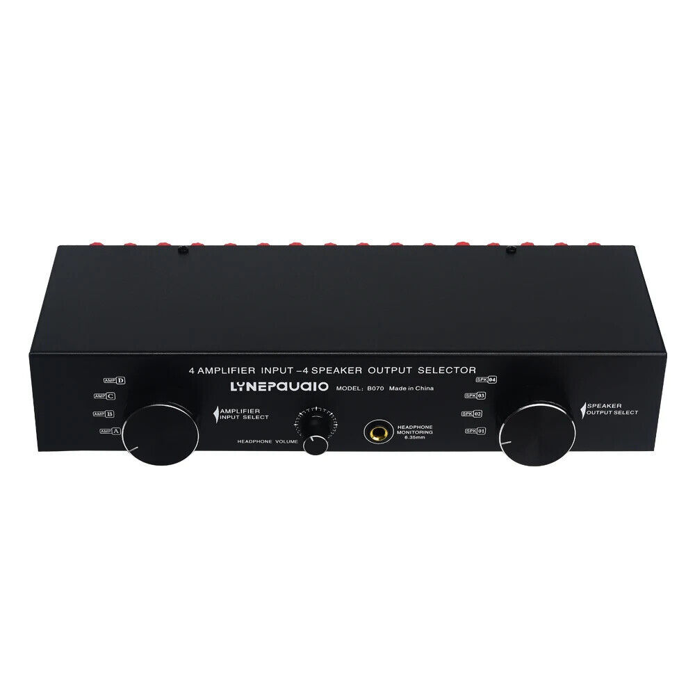 4 Input 4 output Power Amplifier Speaker Selector Switcher Speaker Switch