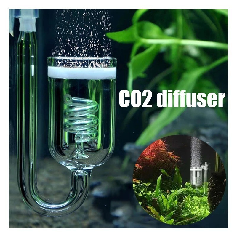 Aquarium CO2 atomizer spiral diffuser kit Thread 5 rotation for fish tank plant