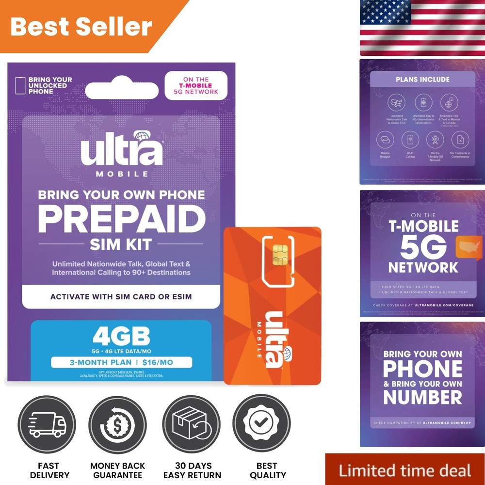 Great Value: 3- T-Mobile Plan with Unlimited Talk, Text & Mobile Hotspot