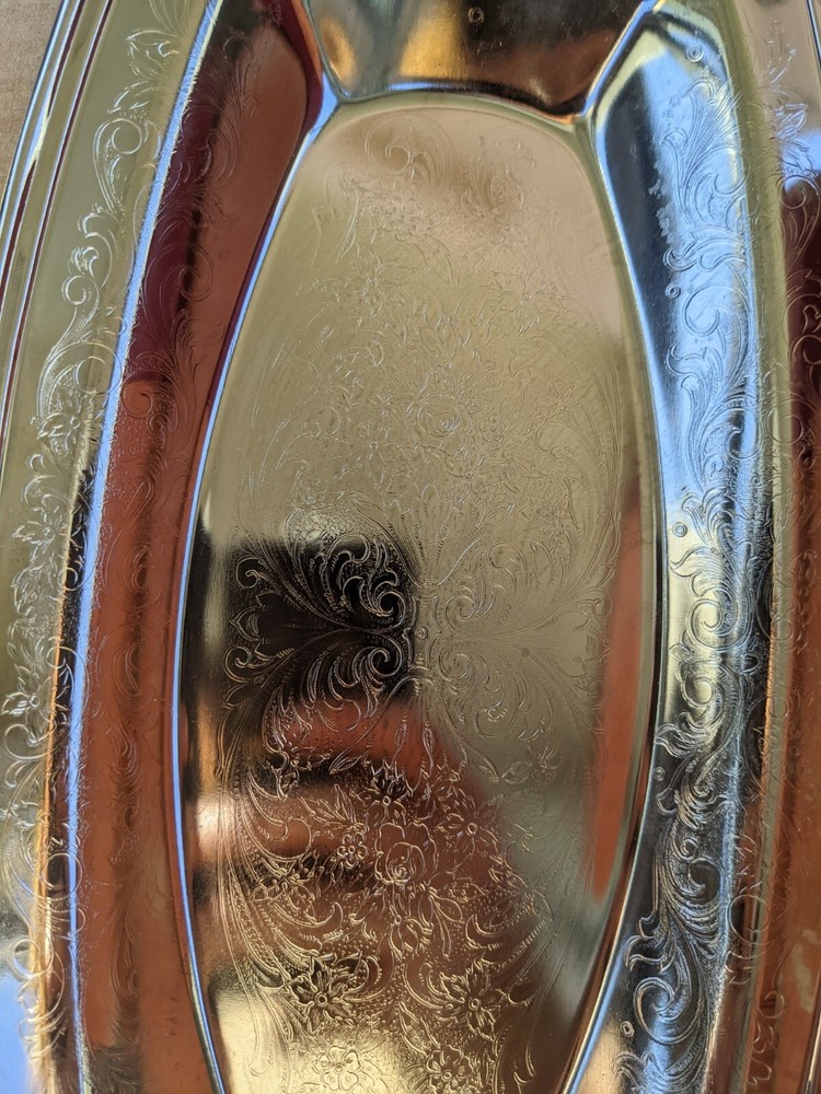 Vintage Oval Sliver Platter Trey