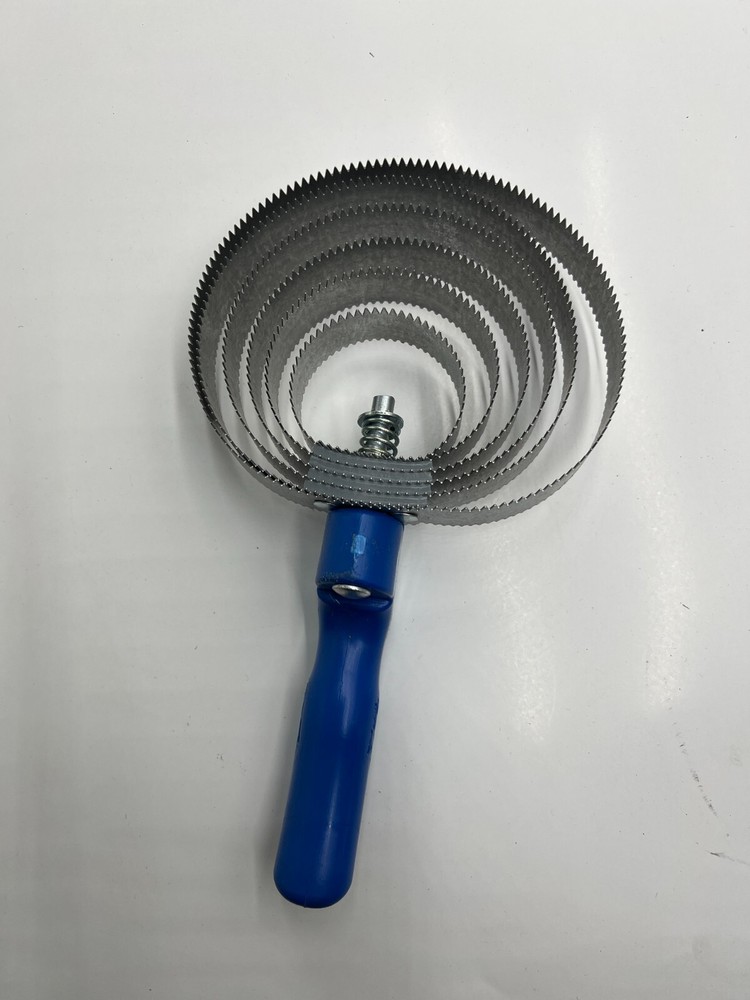 Decker Jumbo Spring Curry Comb, Spiral spring steel, Blue