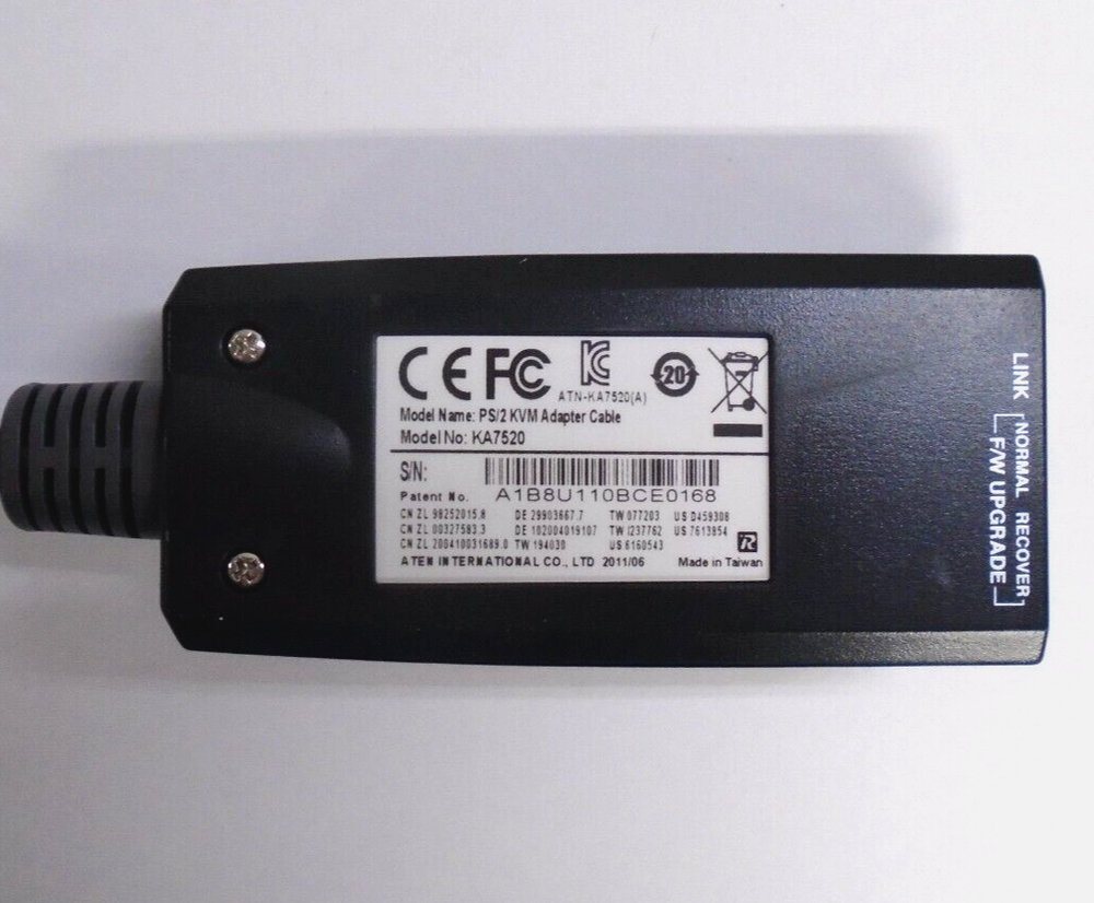 Used Altusen PS/2 CPU Module | KA7520 | Mouse & Keyboard / KVM Adapter Cable
