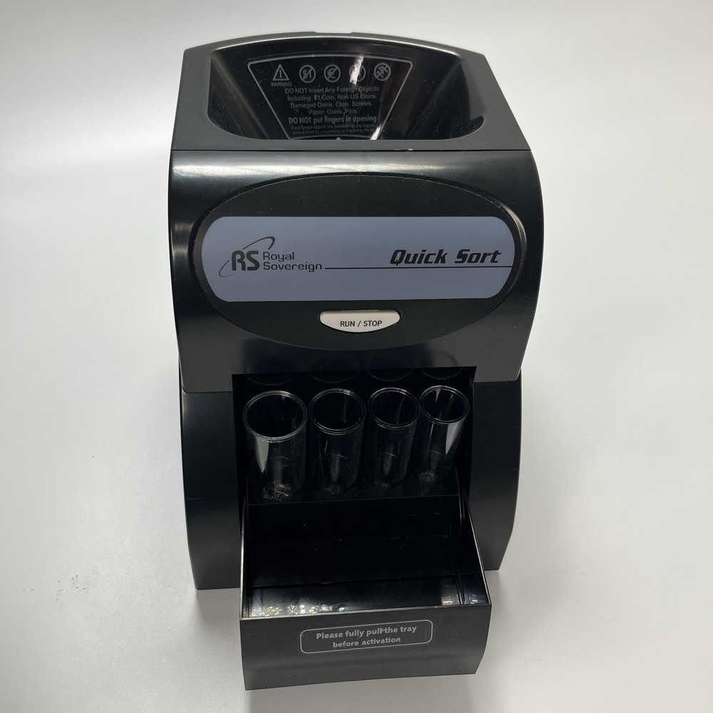 Royal Sovereign Quick Sort Counter Top Coin Sorting Machine QS-1AC - Tested