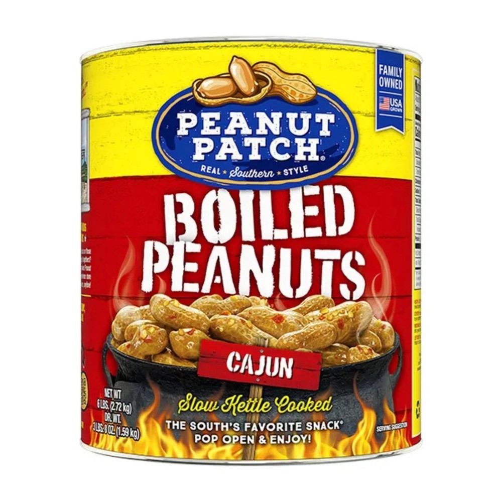 Cajun Boiled Peanuts by Peanut Patch 6 lbs Can, Southern Style Snacks Free ship