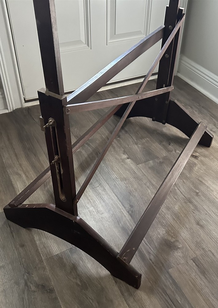 Vintage Drafting Table Base ONLY Drafting Table Wood Base NO TOP
