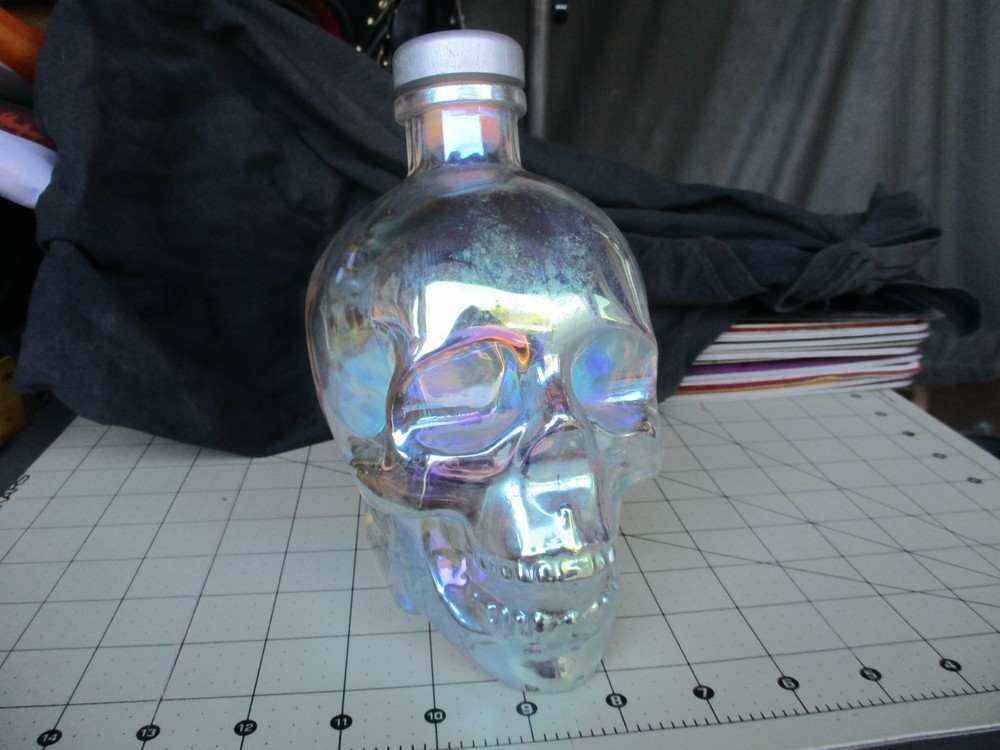 CRYSTAL HEAD AURORA, Glass Skull Vodka Bottle – Empty