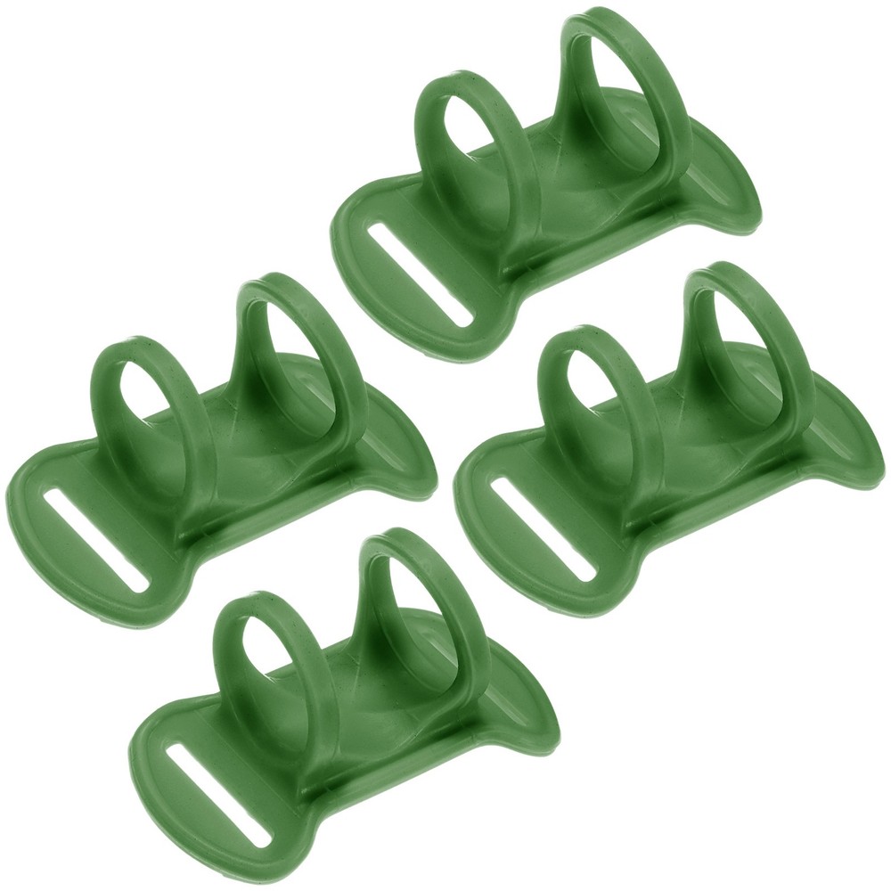 4-Pack Headlamp Flashlight Holder, 0.98"/25mm High Elastic Silicone Green