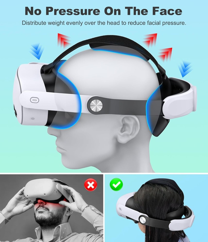 Meta Quest 3 Head Strap Soft Padding